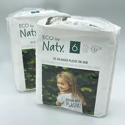 Eco By Naty Baby Nappies Size 6 [2 Packs/17pcs - 34 Nappies Total] • £9.99