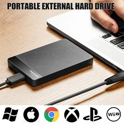 250 GB PORTABLE EXTERNAL HARD DRIVE USB 3.0 HDD For Laptop PC MAC Xbox One PS4/5 • £12.49