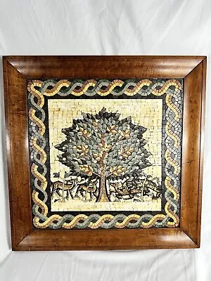 Mosaic Handcrafted Art Frame Hisham's Palace  Jericho. “Tree Of Life” 24”/24” • $99