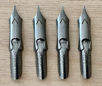 Four Vintage Esterbrook 442 Jackson Stub Dip Pen Nibs • $4