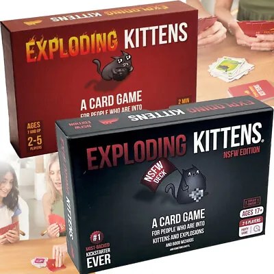 Exploding Kittens Card Game- Hilarious Games For Family Game Night Travel Gifts • $18.49