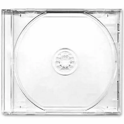 1 X Single CD 10.4mm Jewel Case With Transparent Case & Transparent Cd Tray • £2.59