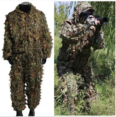 Ghillie Suit 3D Leafy Camo Hunting Suits Gillies Suits For Men Hunting Suits • $27.95