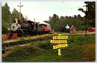 Vintage Postcard - Black Hills Central Railroad - Narrow Gauge Steam Train - SD • $3.50