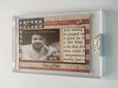 The Bar Relic Pieces Of The Past One Of One Babe Ruth Stamp Joe DiMaggio Memento • $19.99