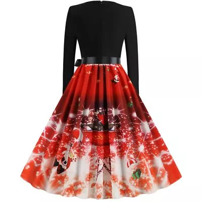 Printed Dress Swing Skater Dress Ladies Christmas Dress Dress Christmas Dress • $30.83