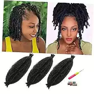 10 Inch Braiding Hair Marley Hair For Faux Locs Crochet 10 Inch(Pack Of 3) 1B# • $13.08