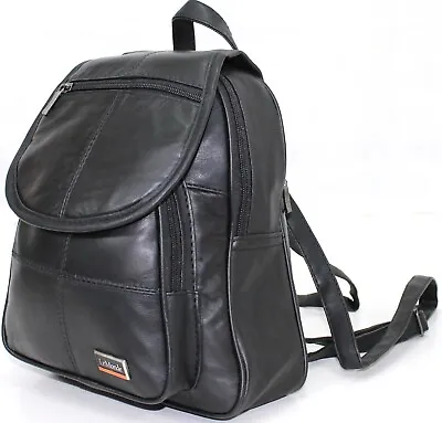 Large Ladies Genuine Real Leather Backpack Rucksack Shoulder Bag Fashion Handbag • £16.99