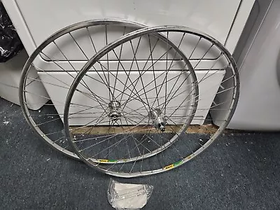 NOS Set Of Wheels 27  Mavic MA Hubs Suntour Cyclone Hubs With Skewers 100/120 • $170