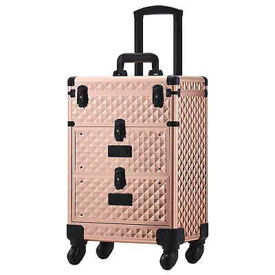 Rolling Makeup Trolley Beauty Nail Artist Cosmetic Storage Organizer With Drawer • £79.95