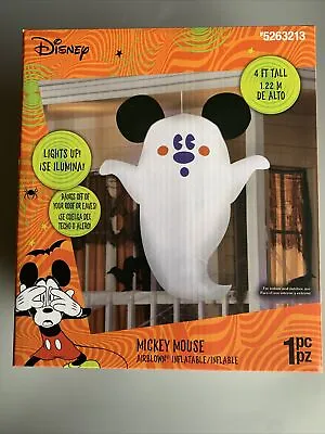 Disney Gemmy Halloween Mickey Mouse Ghost Hanging Airblown Inflatable 4 Ft New • $32.99