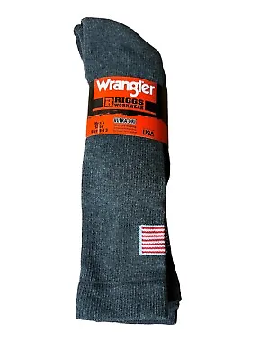 NEW Wrangler Mens American Flag Everyday Western Tall Boot Socks 3 Pair Pack • $18.95