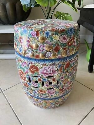 18  Square Landscape Blue & White Porcelain Garden Stool • $150