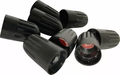 8x BLACK Cone Style Plastic Tire/Rim Valve Stem/Wheel Dust Cover Caps • $1.99