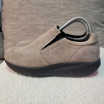 Skechers Shape Ups Womens Shoes Size 8 Brown Suede Leather Slip Resistant • $34.99