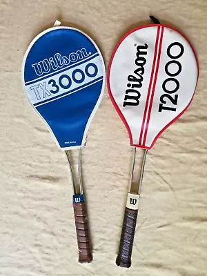 Lot Of 2 Vintage Wilson Racquets - T2000 And TX3000 - Jimmy Connors - Rackets • $69.99