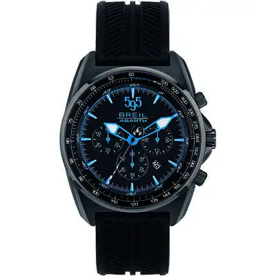 Mens Wristwatch BREIL ABARTH F595 TW1941 Chrono Silicone Black • $497.31