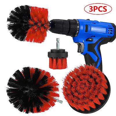 3Pcs Car Wheel Tire Rim Scrub Cleaning Brush Drill Kit Wash Washing Tool Cleaner • $12.48