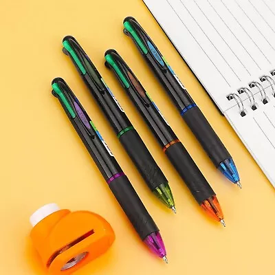 4 Pack Multicolor Ballpoint Pens 4-in-1 0.7mm Colored Retractable Ballpoint Gift • $10.50