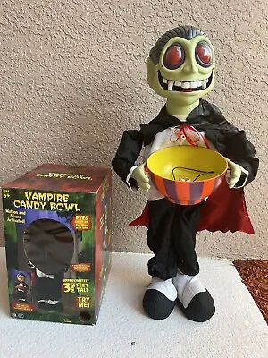 Gemmy  2005 Rare Vampire Talking Animated Candy Bowl Motion Sound Activated 3ft • $175