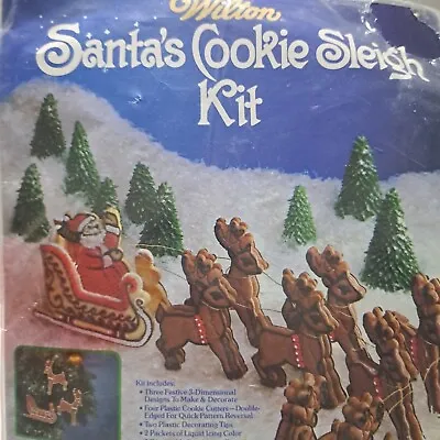 Vintage 1983 Wilton Santa's Cookie Sleigh Kit Ornaments Cutter 3 Dimensional  • $9.95