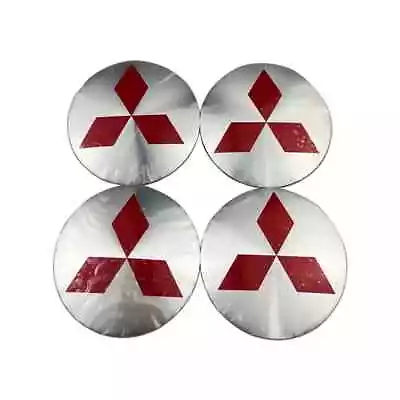 4x Silver 56mm Wheel Center Cap Sticker Decal For Eclipse Outlander Lancer Evo 8 • $8.88