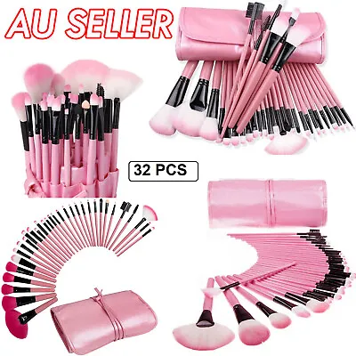 32 Pcs Professional Cosmetic Foundation Makeup Brushes Set  For Powder & Cream • $24.49