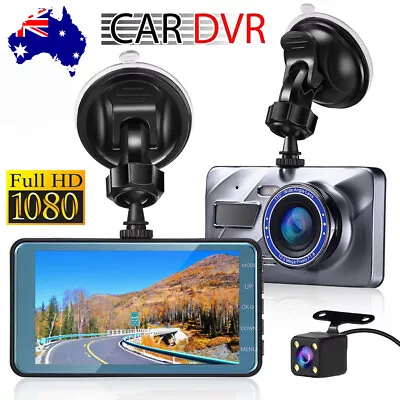 $33.99 • Buy Car Dash Camera Dual Cam 1080P FHD 4  LCD GPS Front And Rear Video DVR Recorder