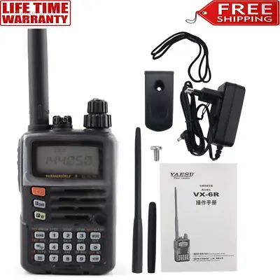 For YAESU VX-6R Dual Band Transceiver UHF VHF Radio IPX7 Mobile Walkie Talkie • $283.10