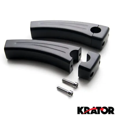 2 New 5.5  Inch Black Motorcycle Cruiser Handlebar Pullback Risers (7/8  Bar) • $36.99