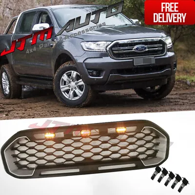 LED Mesh Grill Silver Plastic Insert Grille Suit Ford Ranger PX3 XLS XLT 2018+ • $215.10