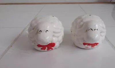 Vintage White Lamb Salt And Pepper Shaker Set • $3.50