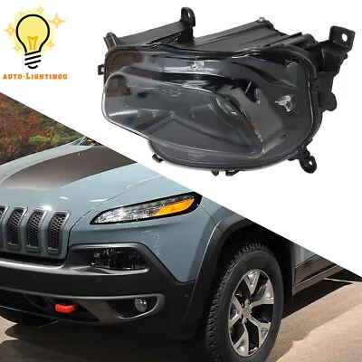 For Jeep Cherokee 2014-2018 Left Side Halogen Black Headlight Projector Headlamp • $69.49