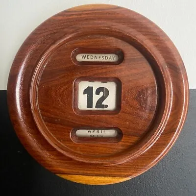 £150 • Buy Antique Wooden Perpetual Calendar 8  Diameter VGC Vintage Decorative Interior 