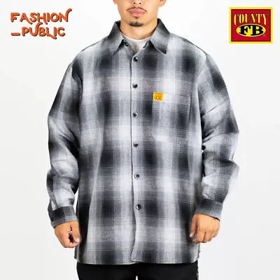 Fb County Mens Long Sleeve Checker Shirt Classic Flannel Shirts Hip Hop Harem • $37.95