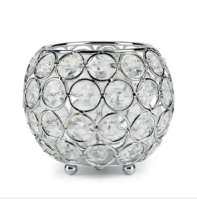 £7.50 • Buy Crystal Tea Light Candle Holder Candelabra Candlestick For Home Office Table