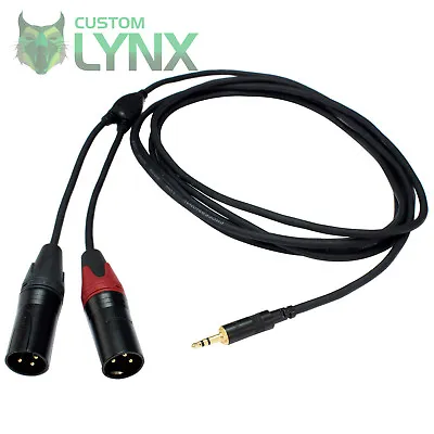 Neutrik 3.5mm TRS Jack To 2 X Male XLR Cable. Audio Stereo IPad/iPhone Lead Pro • £17.95