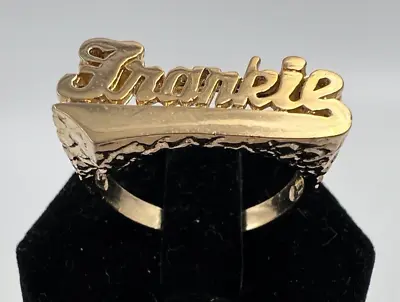 Vintage FRANKIE Brass Metal Ring • $9.99