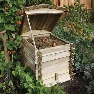 £183.14 • Buy Garden Compost Bin 211L Wooden Beehive Composter Garden Kitchen Waste