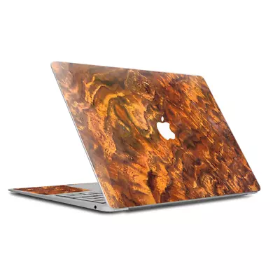 Skin Decal Wrap For MacBook Air Retina 13 Inch - Orange Burnt Burl Wood Aged • $15.98