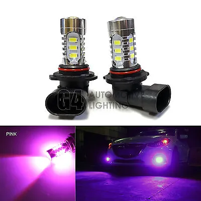 2x HB3 9005 LED Fog Light Bulbs 15W SMD 5730 12V High Power Bright DRL Pink • $16.95