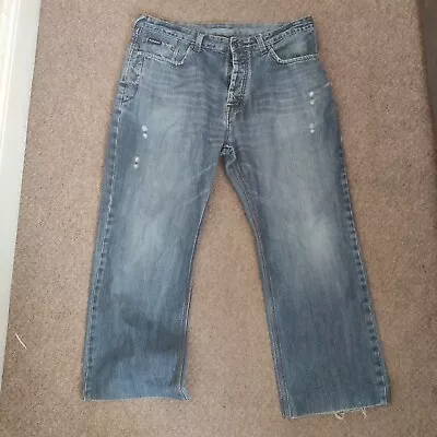 Mens VINTAGE YSL YVES SAINT LAURENT Jeans Blue Straight Denim Waist  40-42  Wais • £15