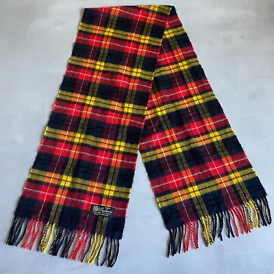 Cashmere Scarf Plaid Tartan Made In England Rectangle • $19