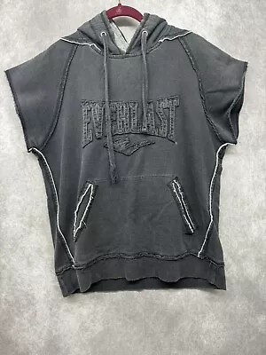 Men’s Everlast Sleeveless Gray Distressed Boxing Pullover Hoodie Size Medium • $39.99