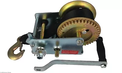 £33.95 • Buy Manual Hand Winch 2000lbs Boat Trailer Caravan 10m 32ft Strap Length Marine Pull