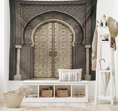 Moroccan Wall Tapestry 60 X 80 - Beautiful Architectural Door Design - NEW 💥 • $9.99