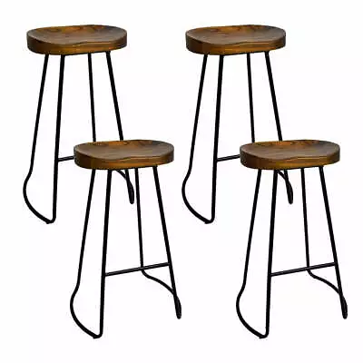 $278.41 • Buy Artiss 4x Vintage Tractor Bar Stools Retro Stool Industrial Chairs Black 75cm