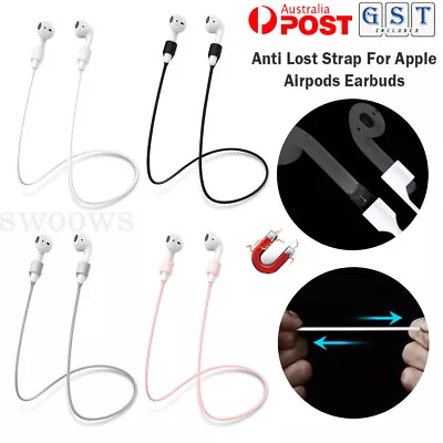 $3.59 • Buy Anti Lost Strap String Rope Silicone Holder Cable Cord For Airpods Earbuds