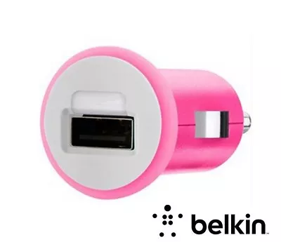 Belkin MIXIT UP Micro Car Charger (1 AMP/ 5W) Iphone Ipod PINK F8J018qePNK • $22.95