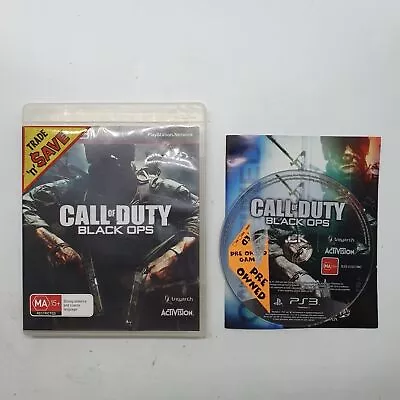 Call Of Duty Black Ops COD PS3 Playstation 3 Game + Manual 21j4 • $8.95